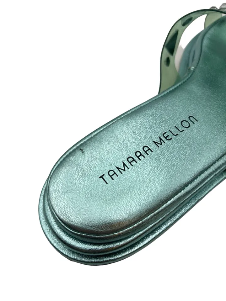 AS IS Tamara Mellon PVC Embellished Slides Women's 39.5 = US 9