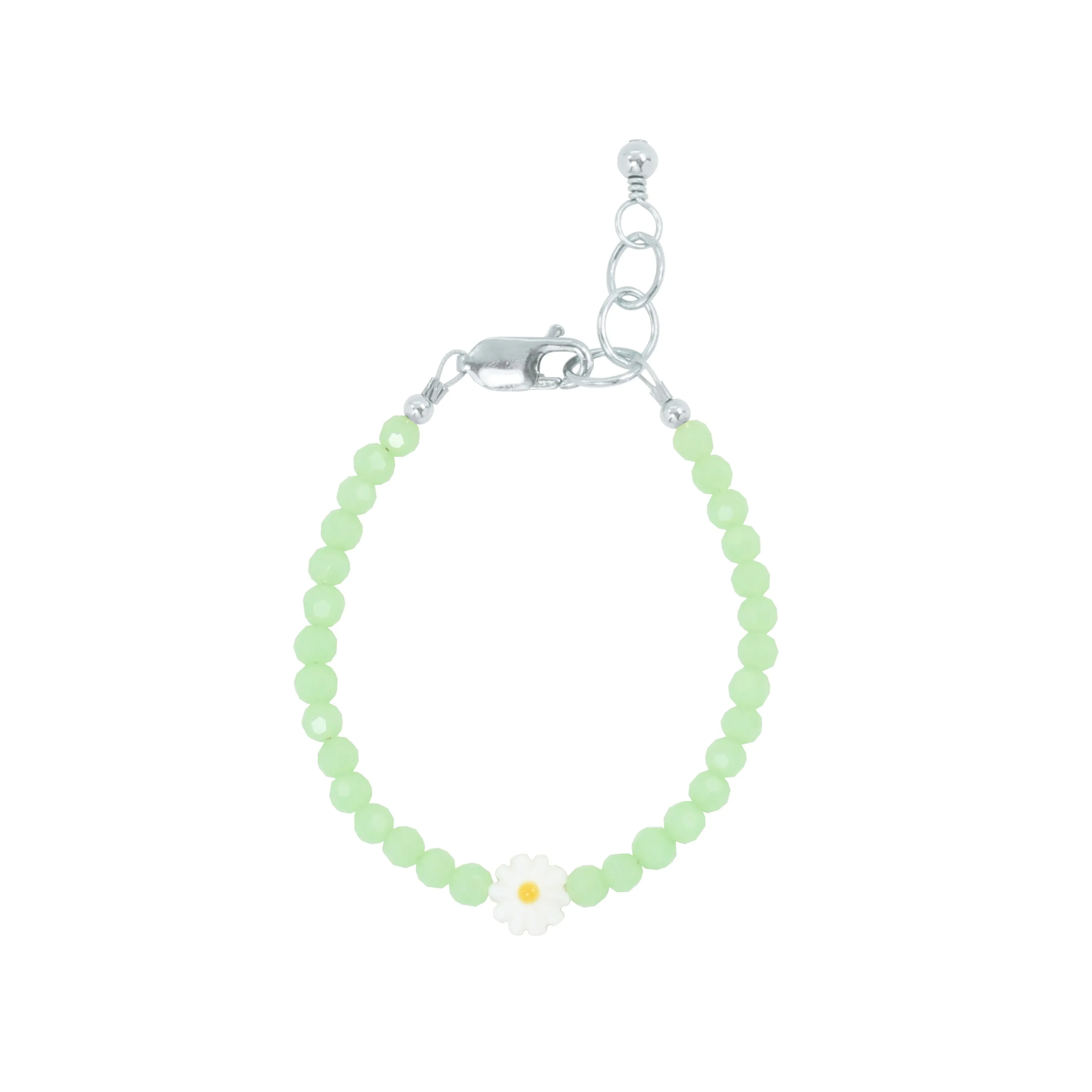 Daisy Adult Bracelet (Aloe 4MM Beads)