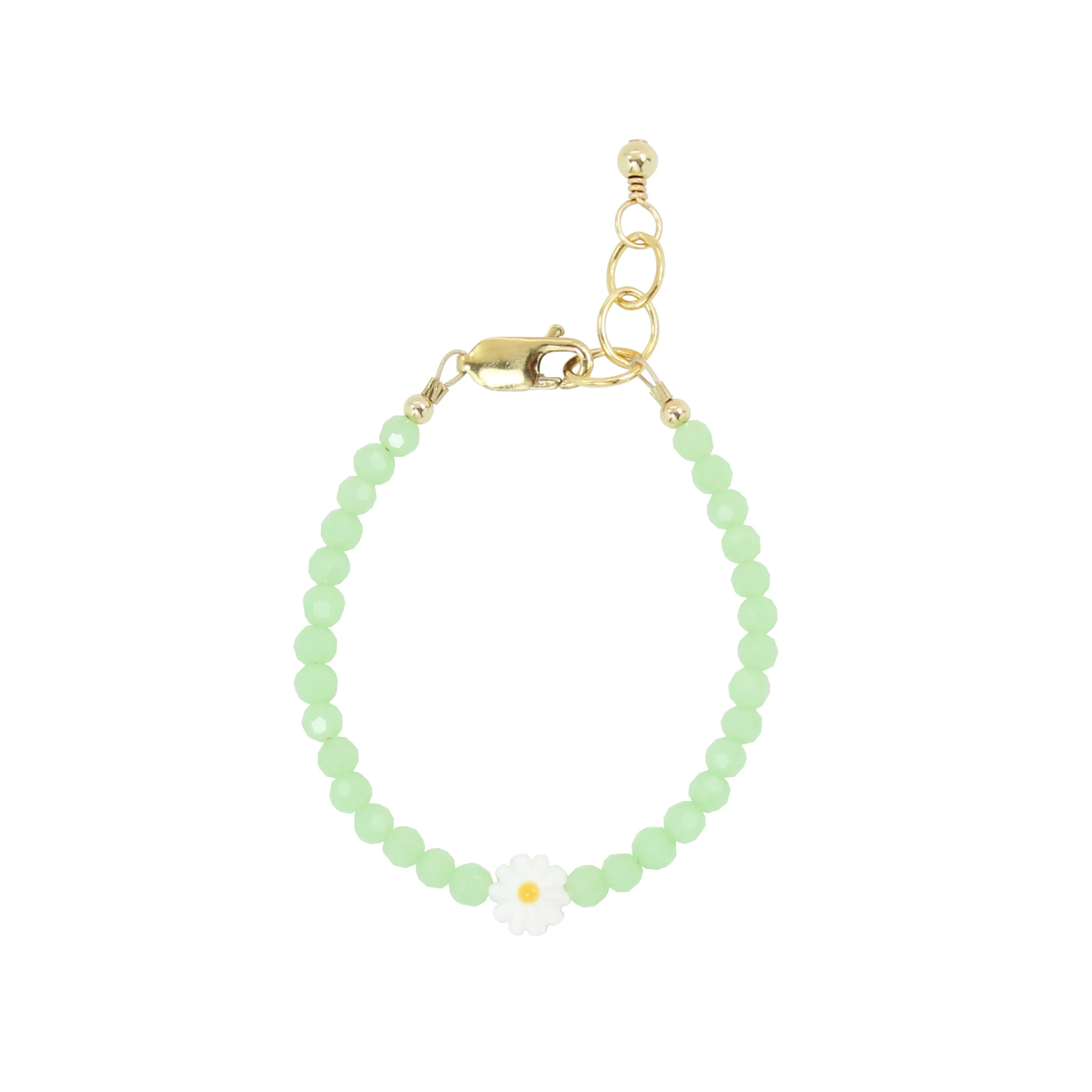 Daisy Adult Bracelet (Aloe 4MM Beads)