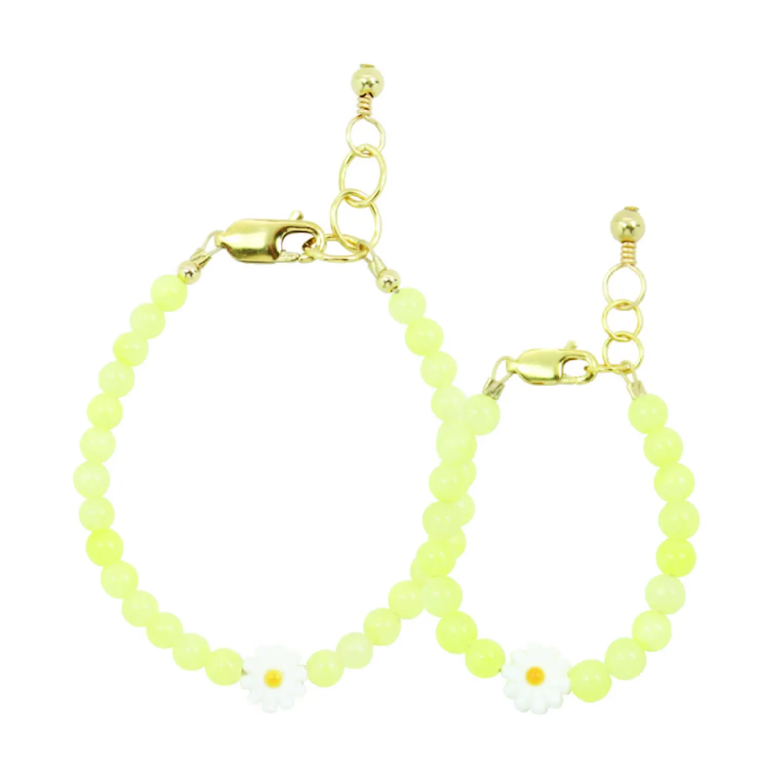 Daisy Mom   Mini Bracelet set (Daffodil 4MM Beads)