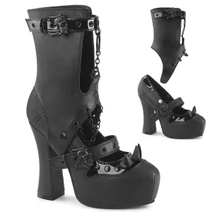 DEMON-13  Black Vegan Leather