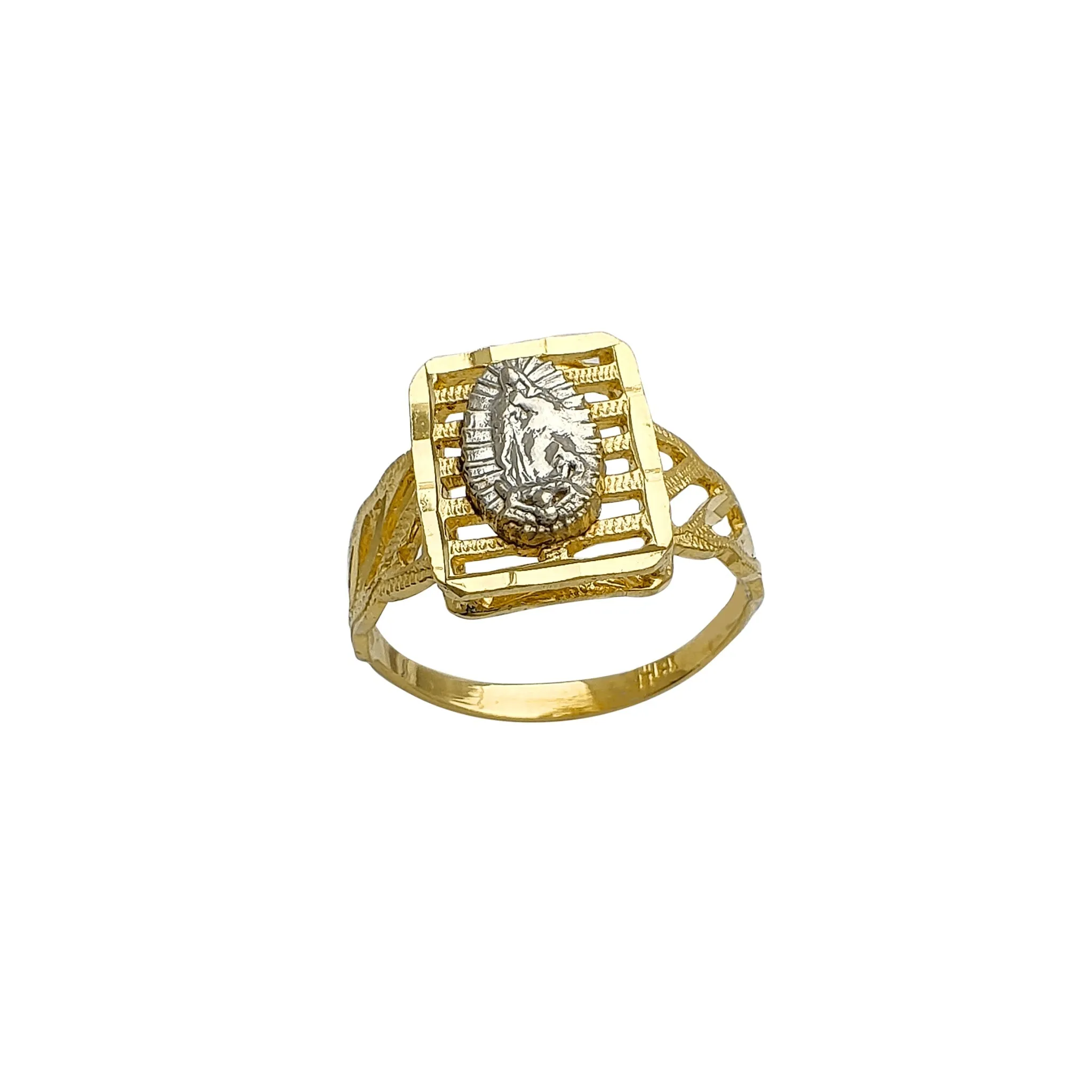 Diamond Cuts Virgin Mary Ring (14K)