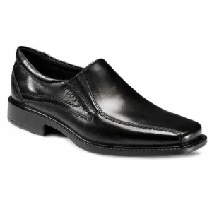 Ecco Men's 51504 New Jersey Black Leather Slip On Loafer
