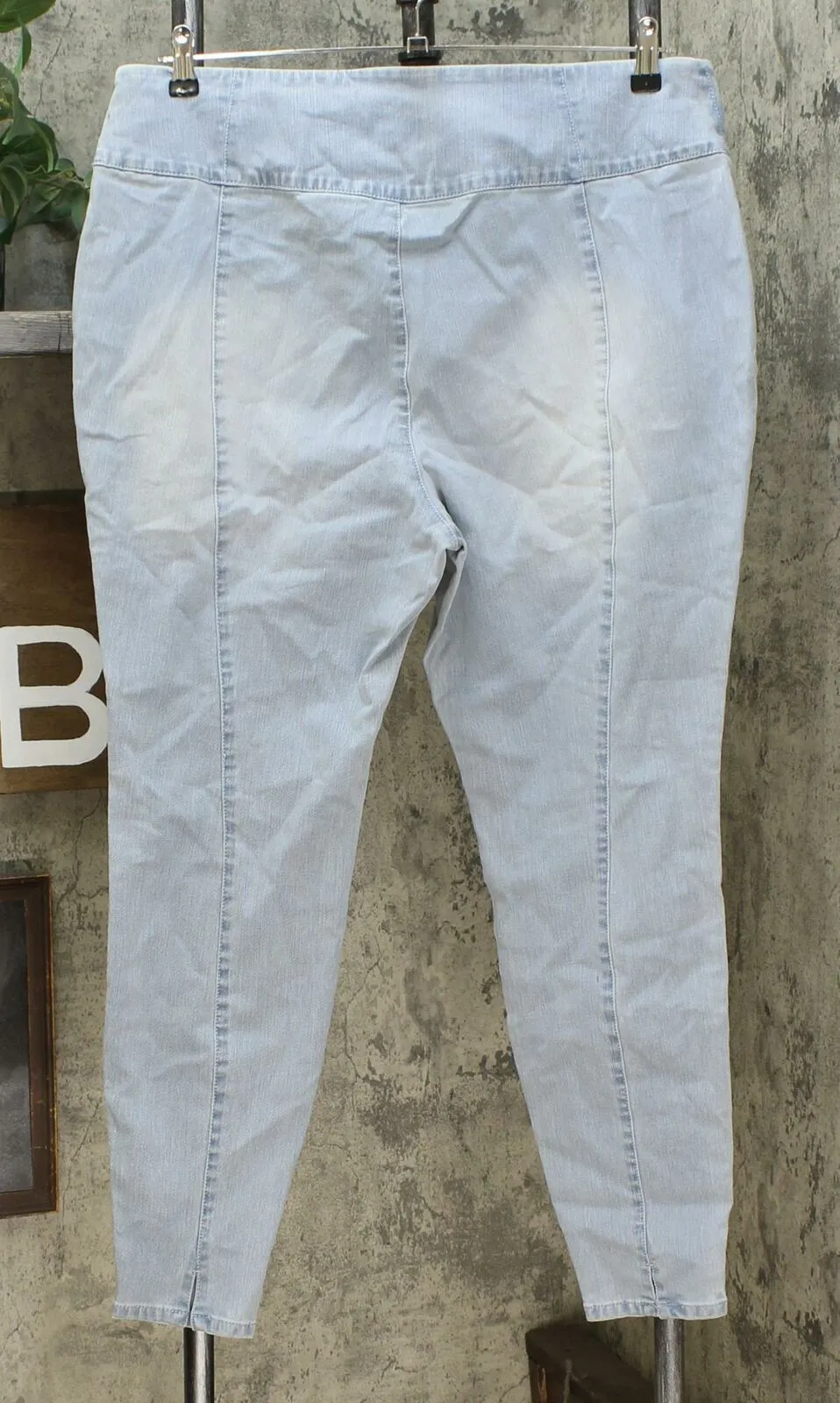 G by Giuliana 4-Way Stretch Denim Leggings Light Wash Plus 18W