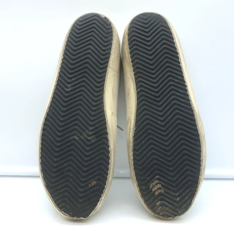 Golden Goose Superstar Sabot Glitter Star Mule Sneakers White Leather Size 37