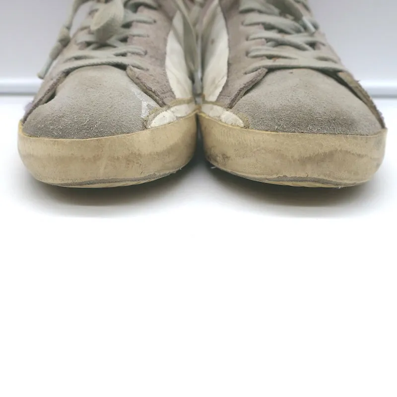 Golden Goose Superstar Sneakers White Leather with Red Heel Tab Size 37