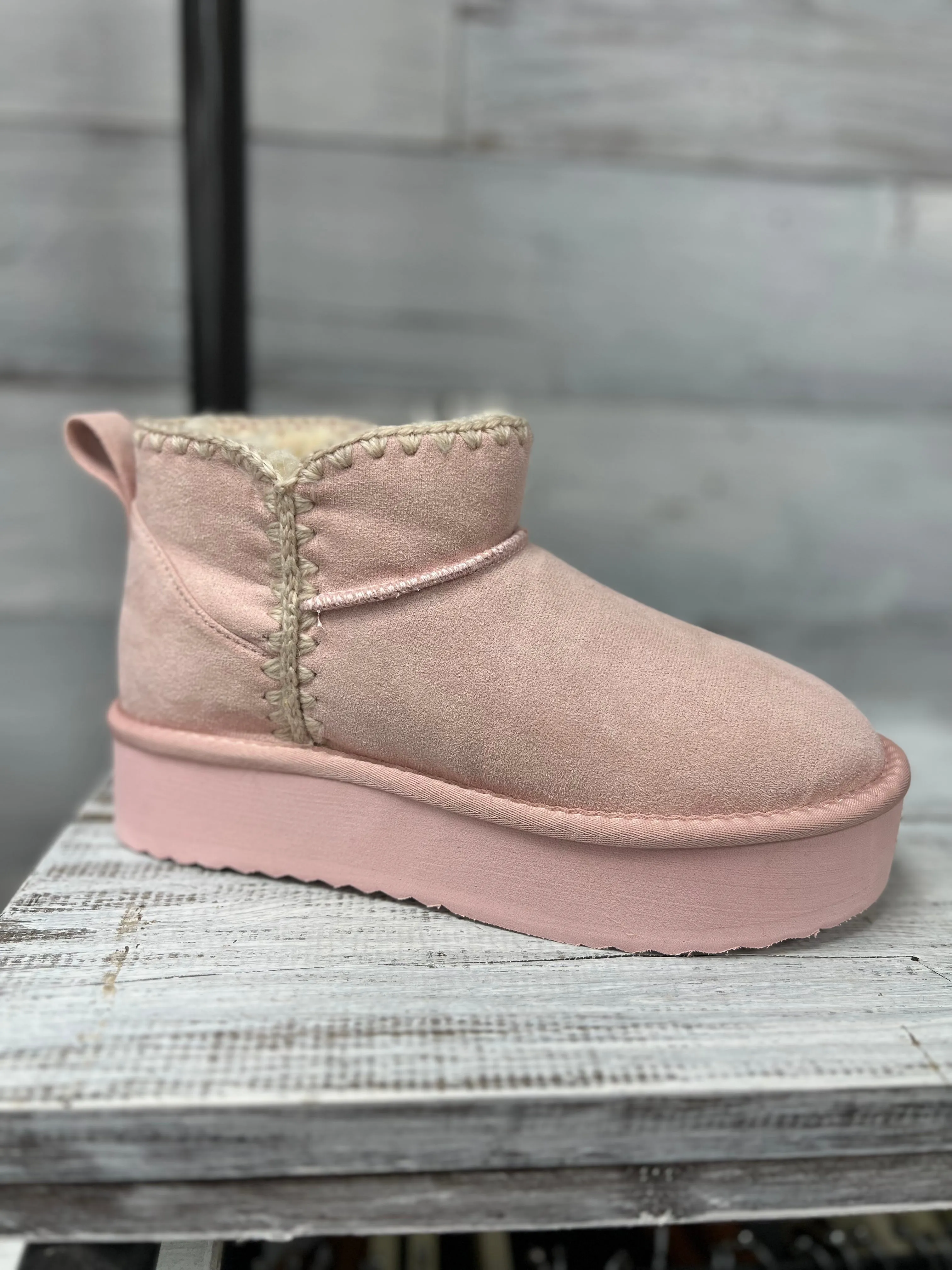 Groove Platform Ankle Booties