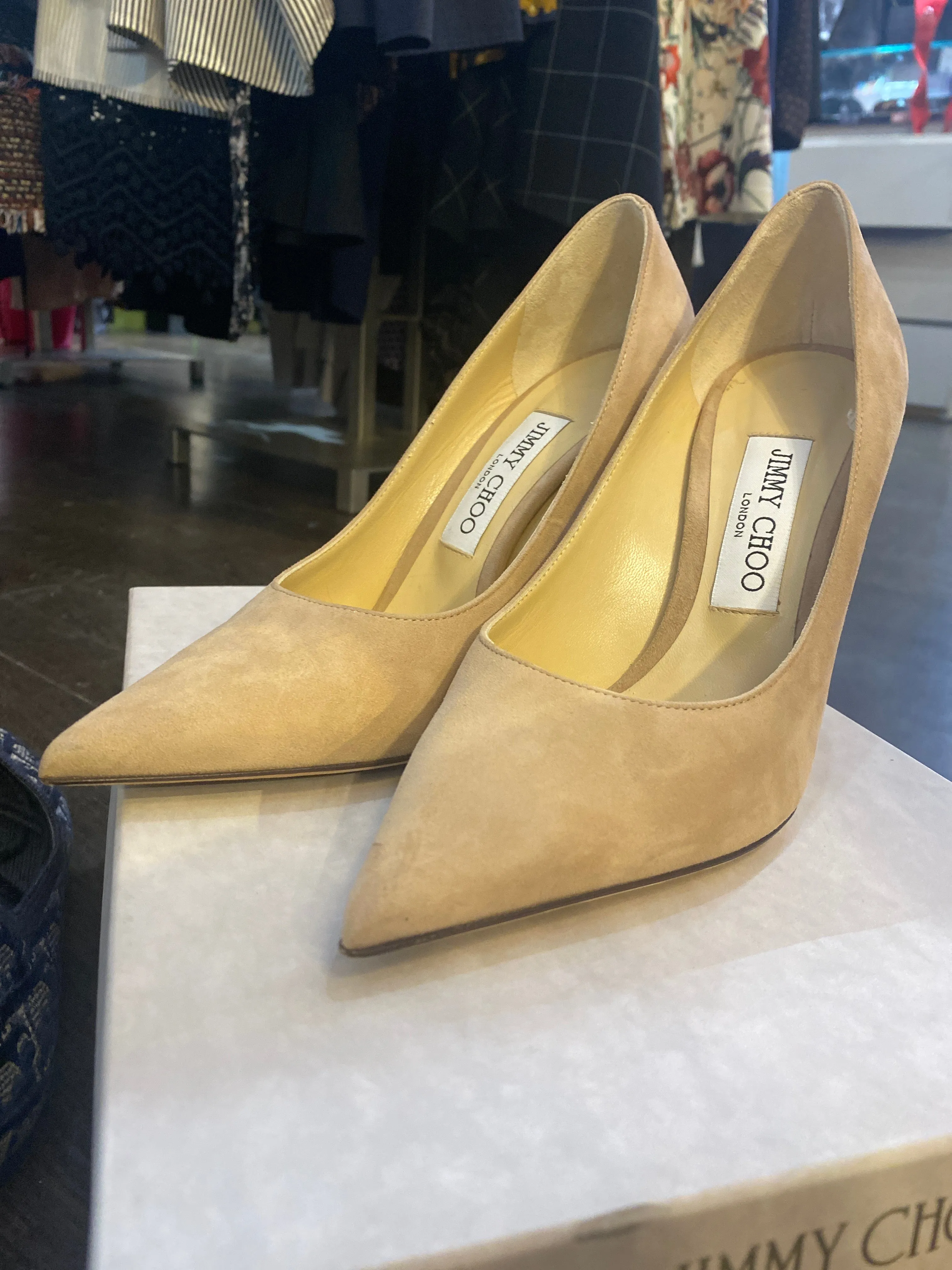 Jimmy Choo Ballet Pink Suede Pump 'Love 1000'