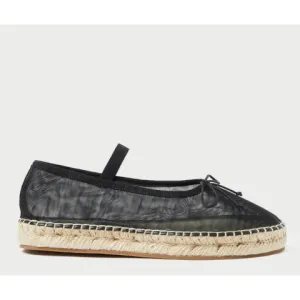 Loeffler Randall Kayla Black Mesh Ballet Espadrille