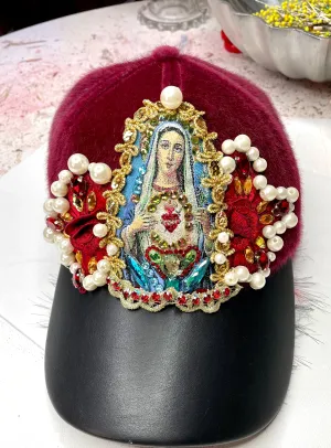 Mad Hatter Hail Mary  COLLAGE ART HAT