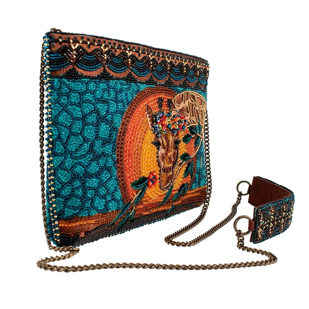 Mary Frances Looking Up Crossbody Blue Handbag NEW