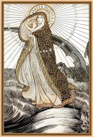 Mater Intemerata – Mother Undefiled – Embroideries – Vintage Catholic Art Print – Archival Quality