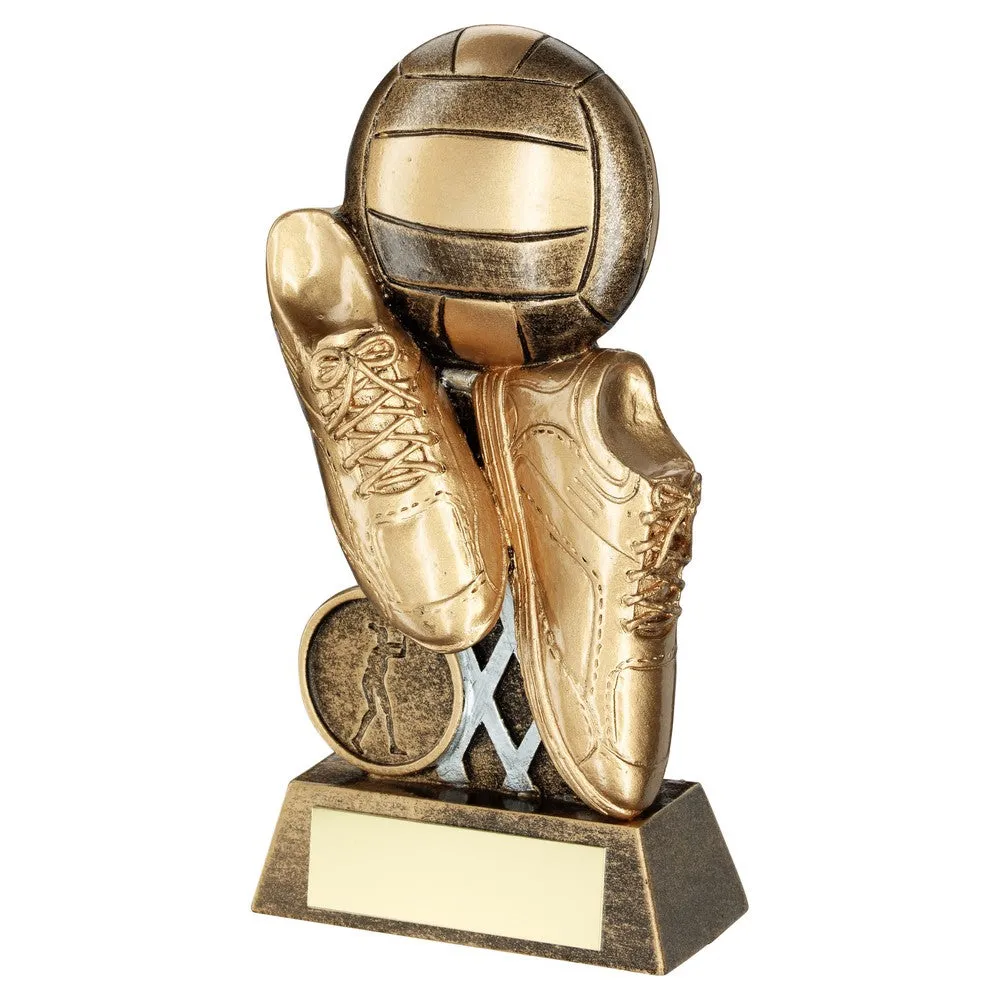 Netball Trainers And Ball Trophy