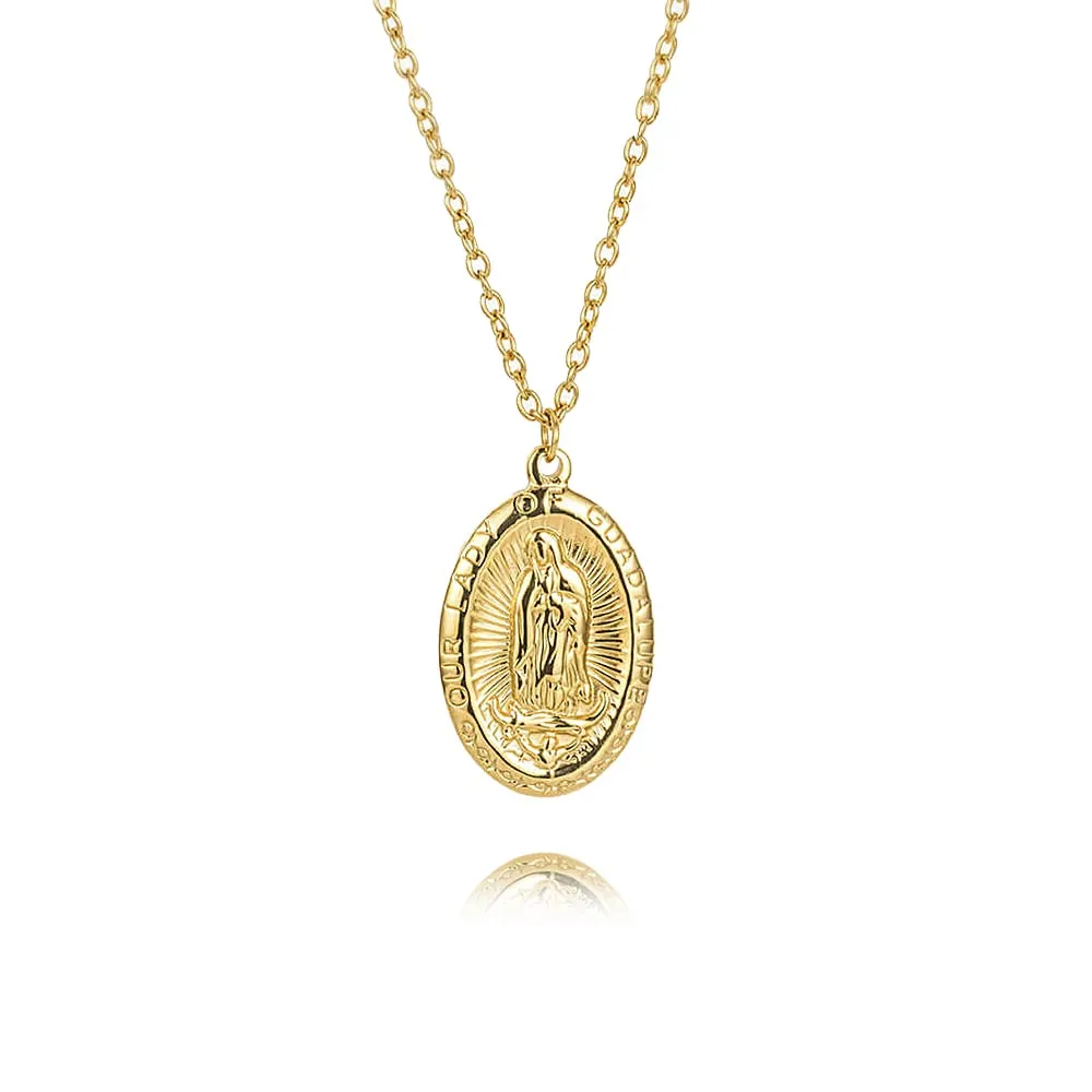 Our Lady of Guadalupe Virgin Mary Virgencita Necklace