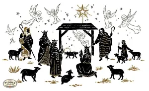 PDXC9936 -- Christmas Manger, Wise Men, Virgin Mary