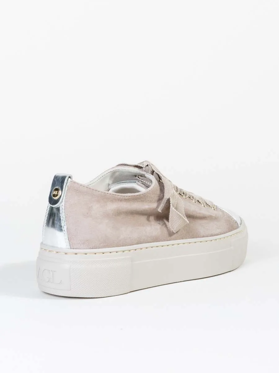 platform sneaker - silver dust