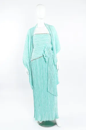 Pleated Strapless Gown & Sash