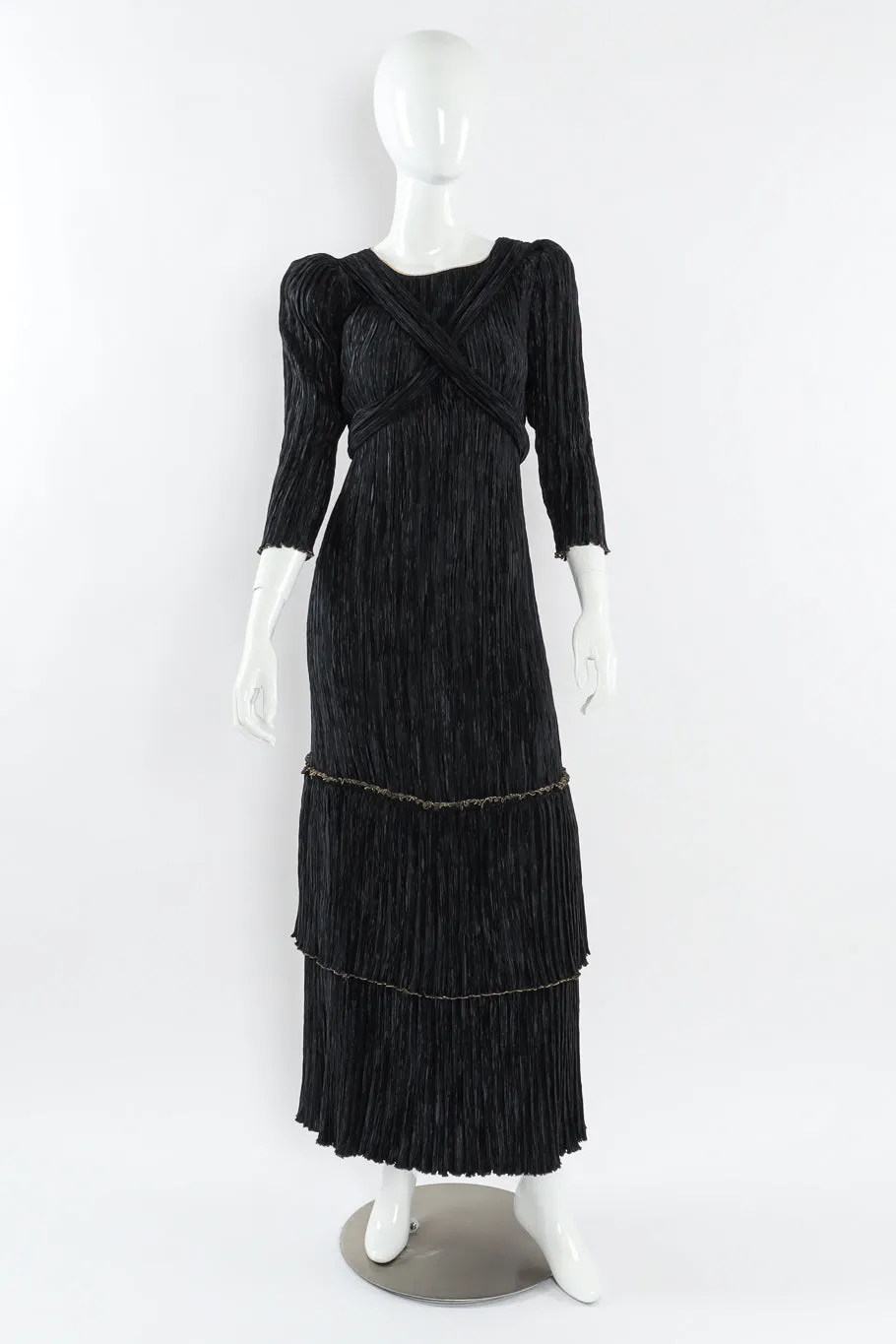 Plissé Pleat Rope Sash Dress
