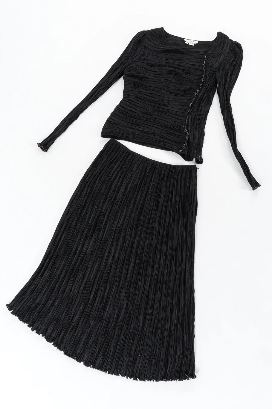 Plissé Pleat Top & Skirt Set