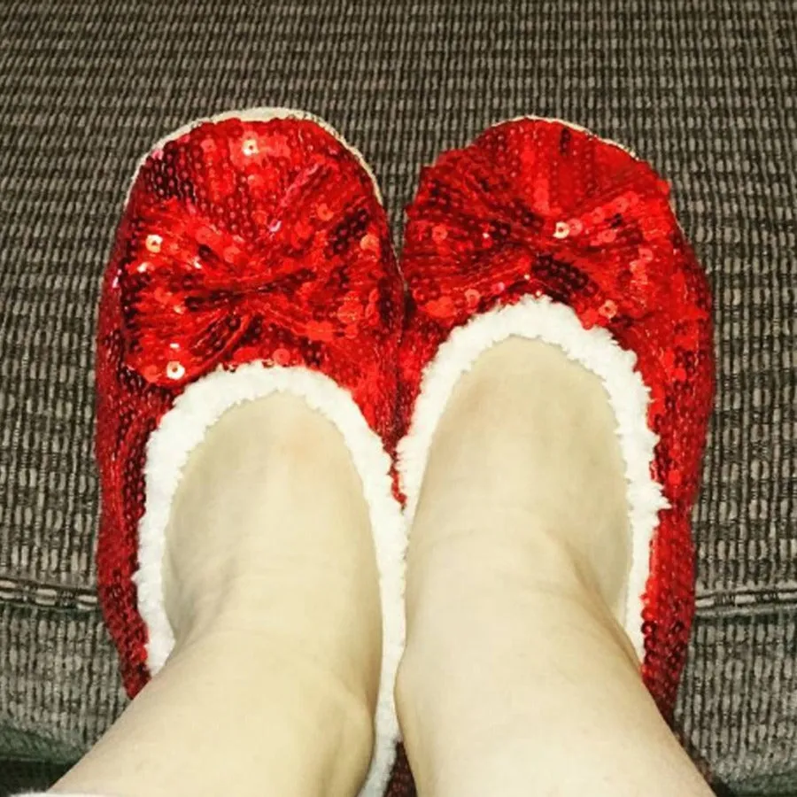 Red Classic Bling Metallic Snoozies