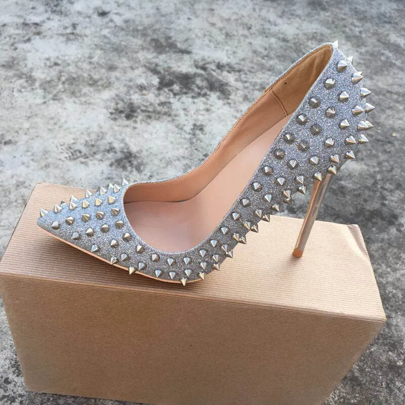 Sequins Pointed Toe Stiletto Pumps