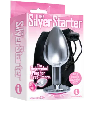 Silver Starter; Pink Round Jewel