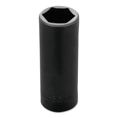 Stanley?? Products Torqueplus Metric Deep Impact Sockets 1/2 in, 1/2 in Drive, 23 mm, 6 Points, 7323M
