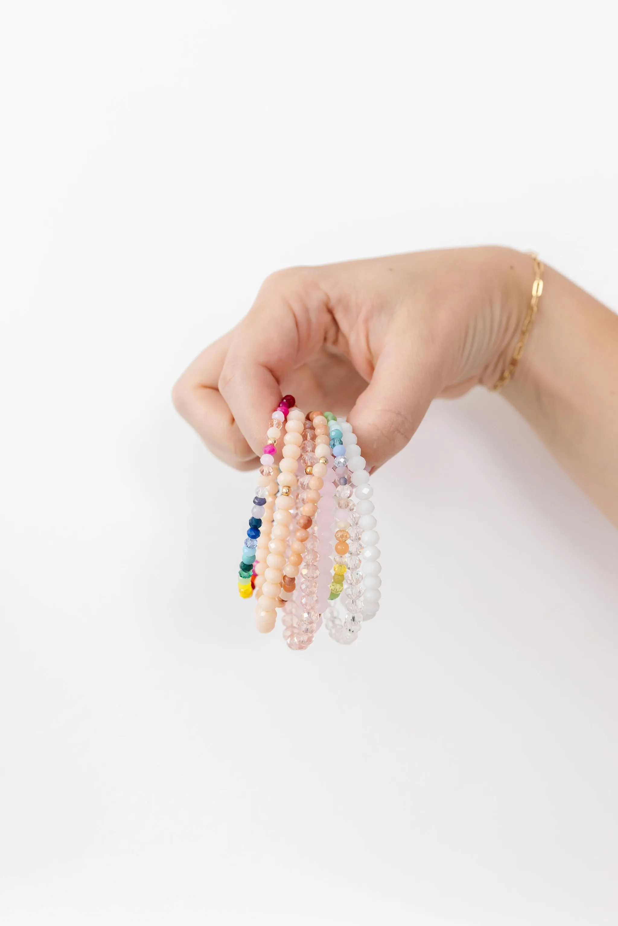 Stretchy Blush Adult Bracelet (6MM Beads)