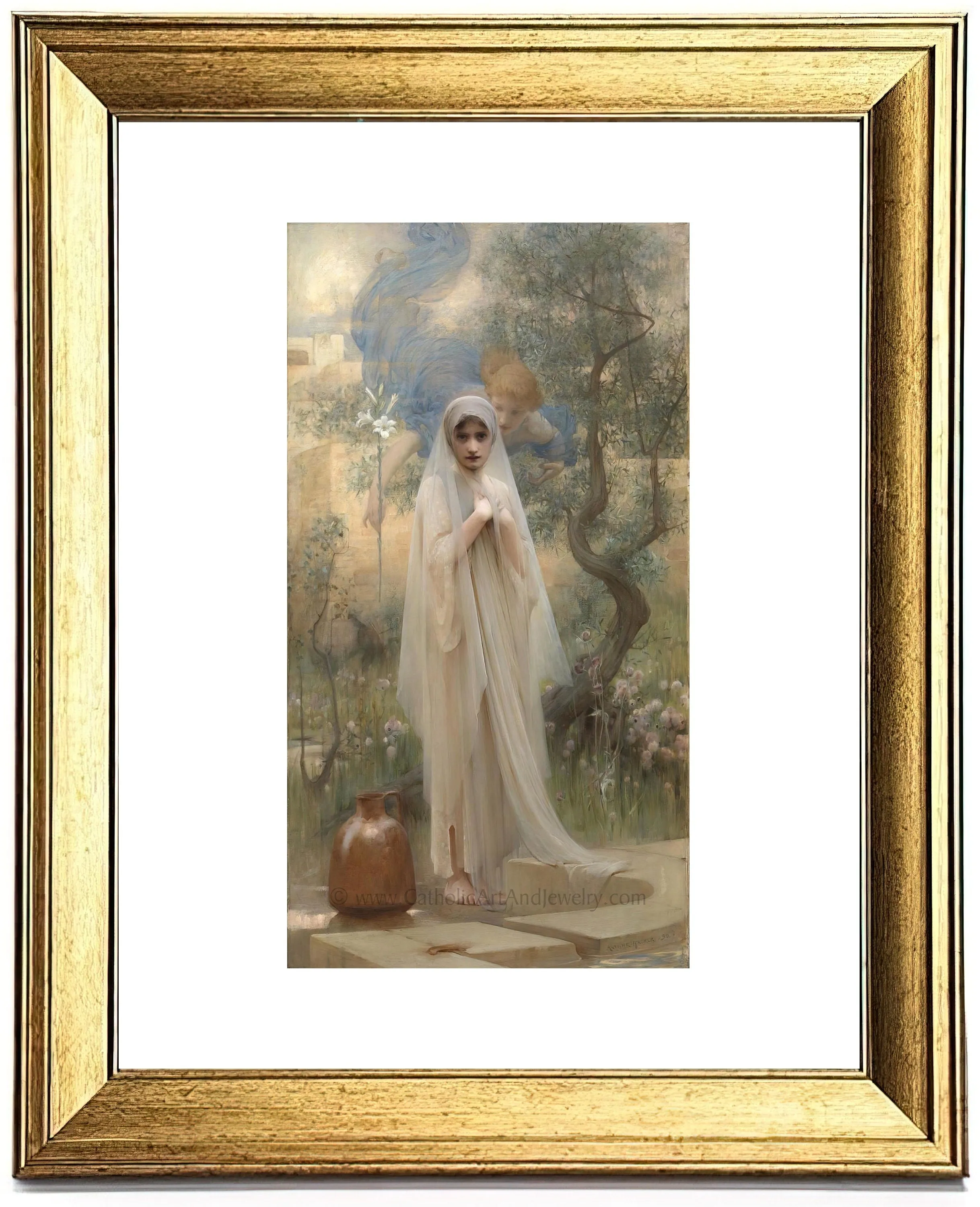 The Annunciation by Arthur Hacker– 3 sizes – Vintage Catholic Art Print – Archival Quality