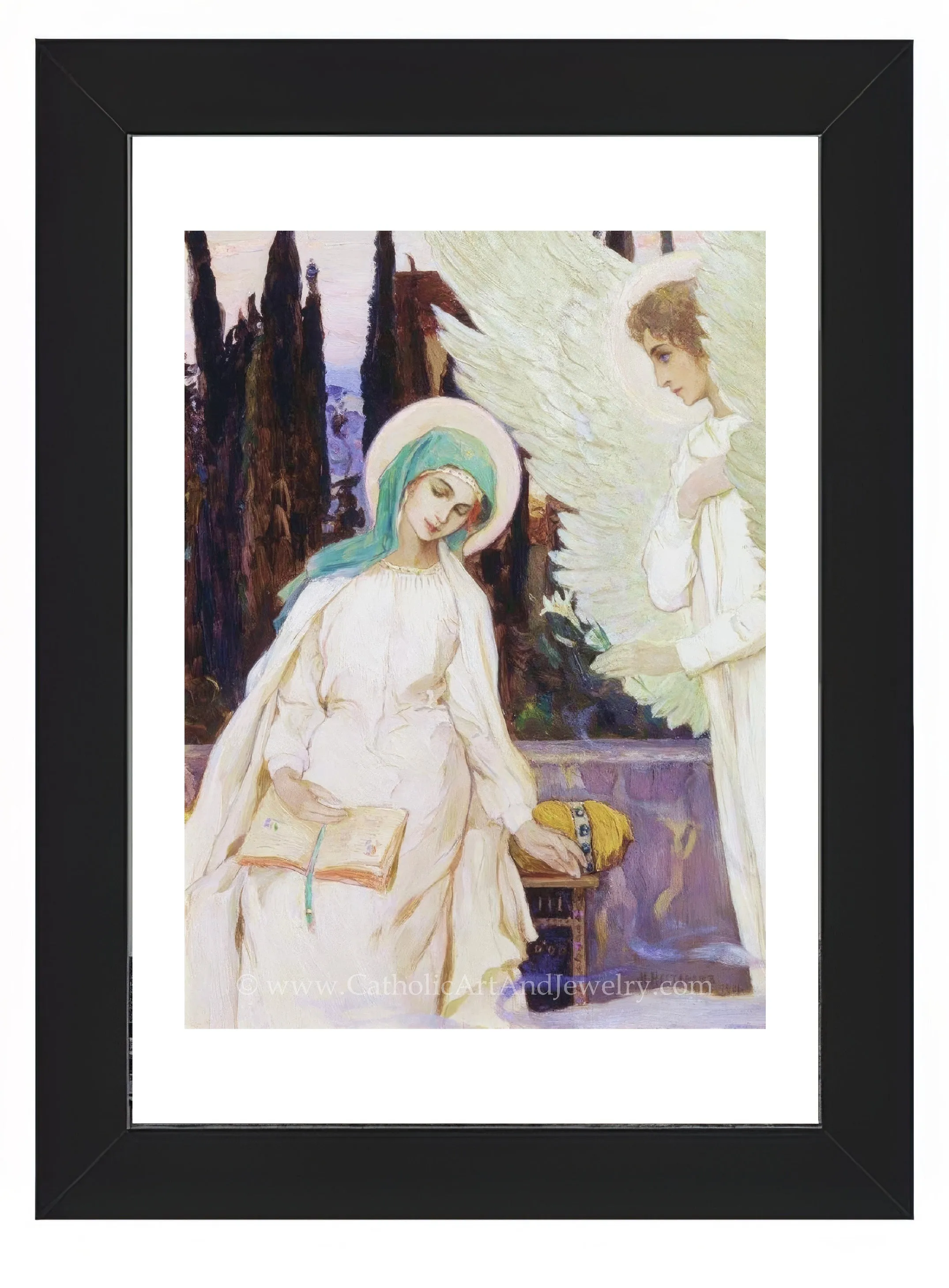 The Annunciation by Mikhail Nesterov 1901 – Vintage Catholic Art Print – Archival Quality