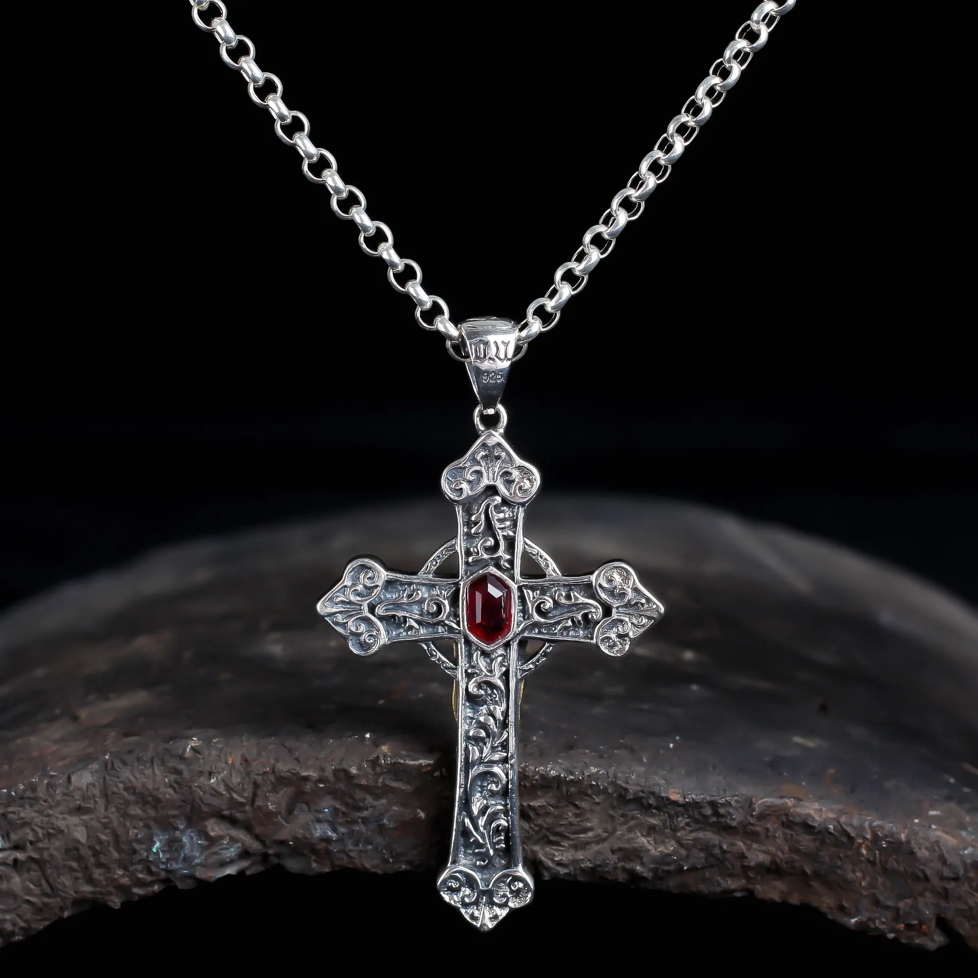 Trendy S925 Virgin Mary Cross Virgencita Necklace