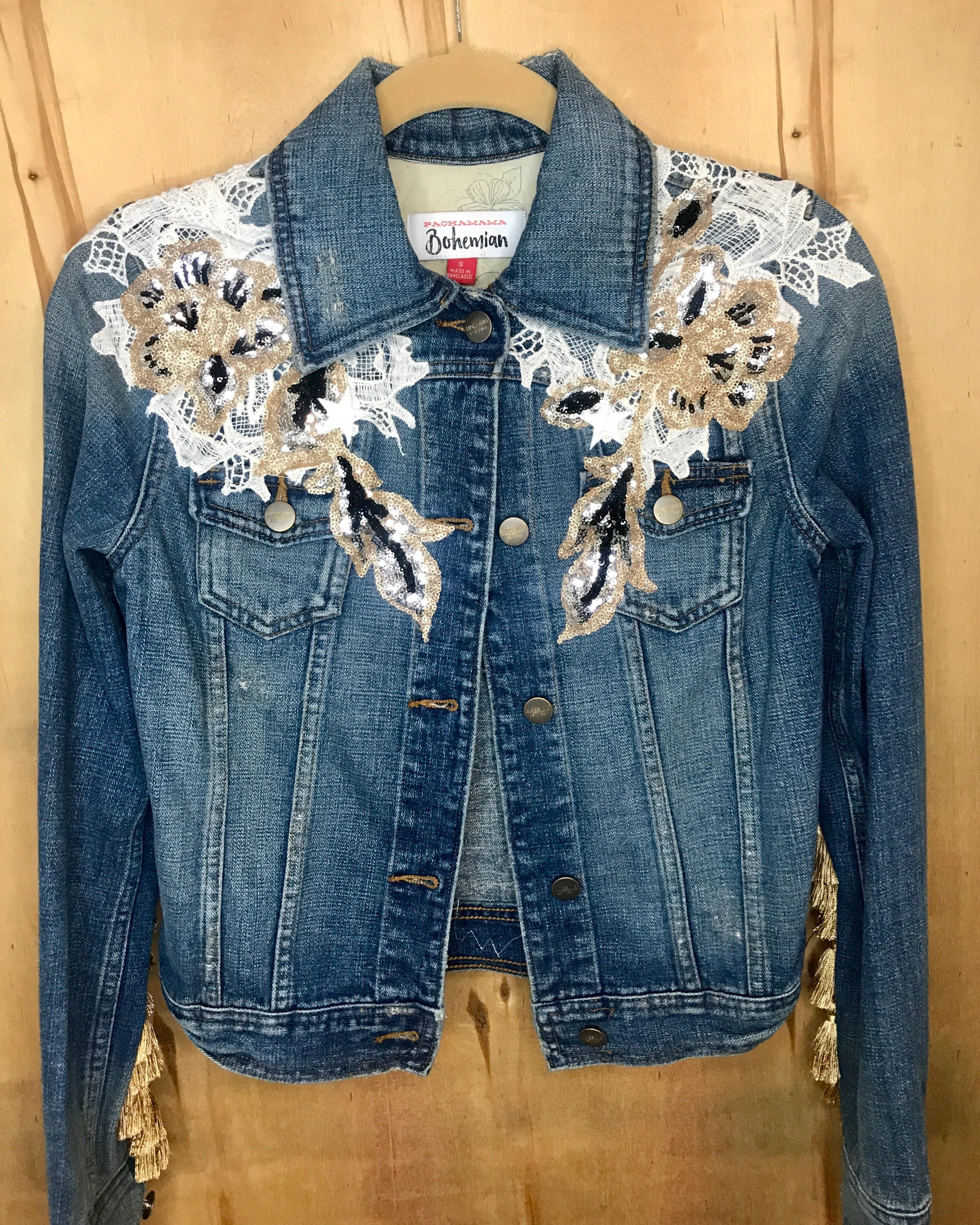 Virgin Mary BLESSED Denim Jacket