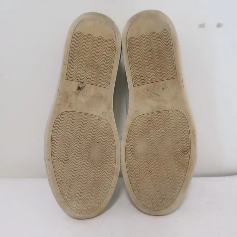 Woman by Common Projects Achilles Low Sneakers White Perforated Leather Size 38